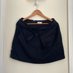 Vince Black Belted Mini Skirt